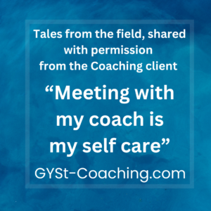 Meeting with JUne Carter of GYST* Success Coaching is my self-care 